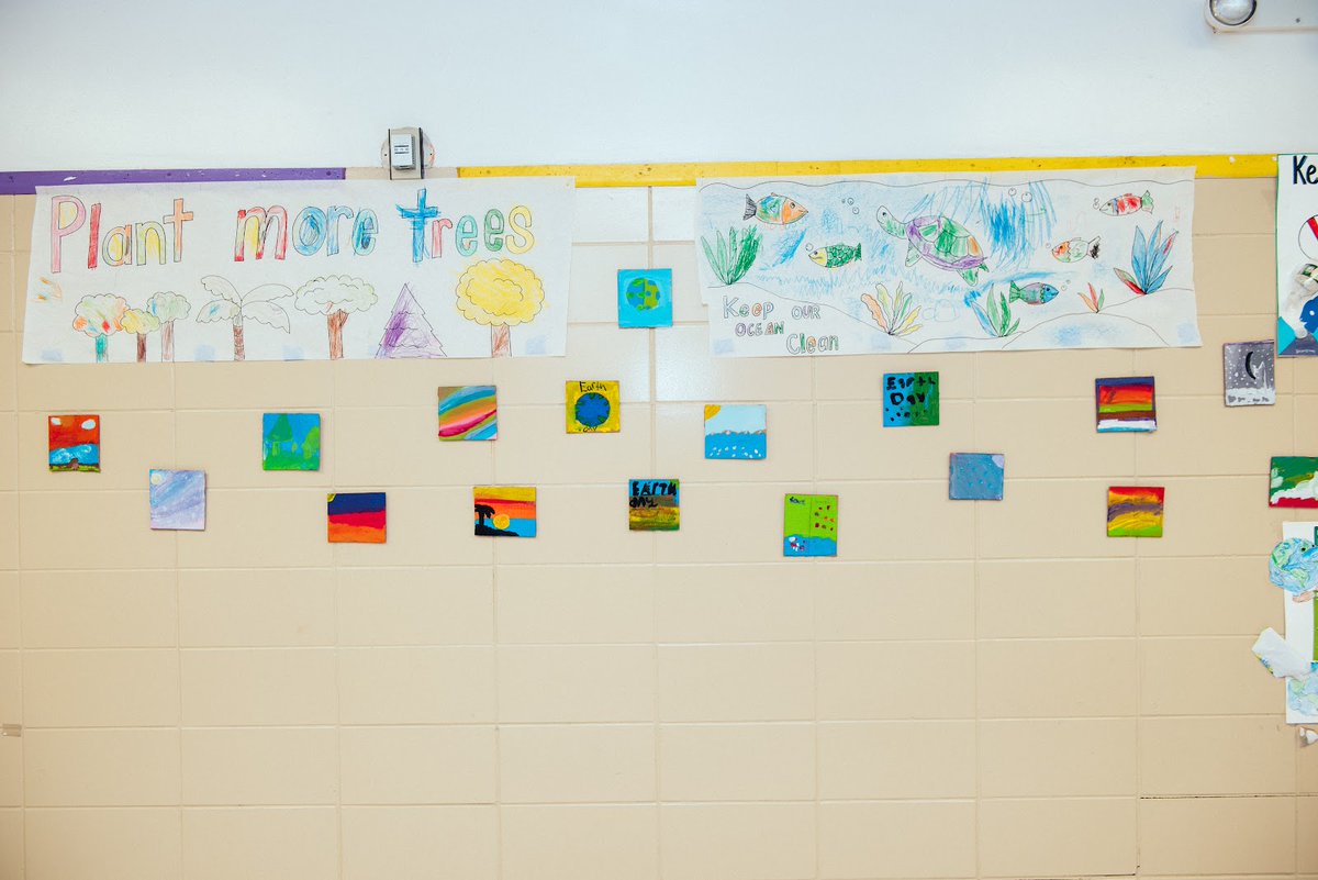 Happy #EarthDay! We love this artwork from the students at PS 120X! 🌍💚
