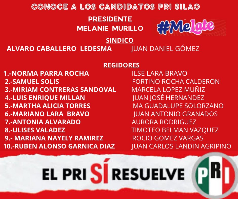 Vota PRI este 2 de junio para lograr un Ayuntamiento Equilibrado que luche por los intereses de los Silaoenses.