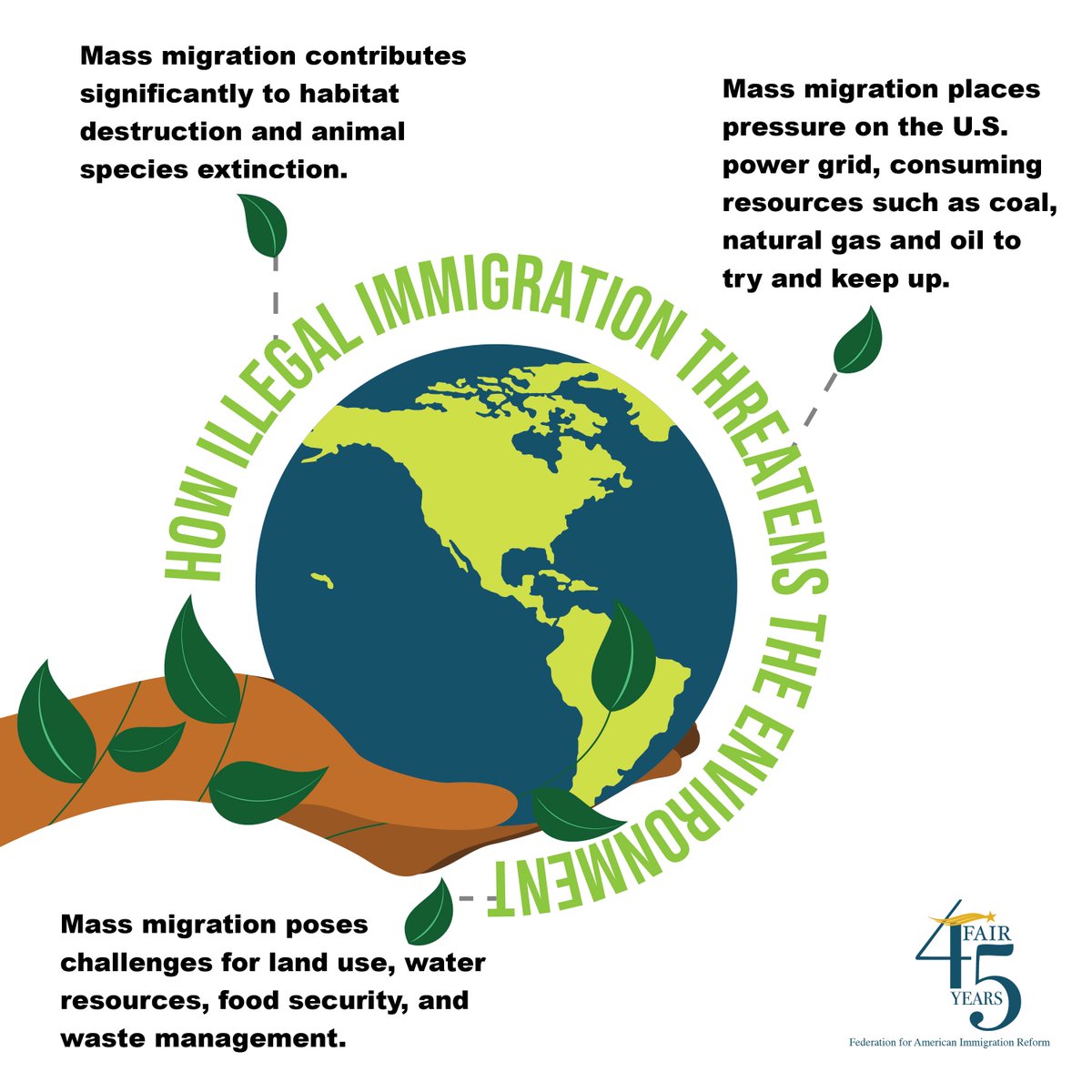 The effect illegal immigration has on our environment is often overlooked, but illegal migration is literally changing the world as we know it, with irreversible dire consequences. #EarthDay