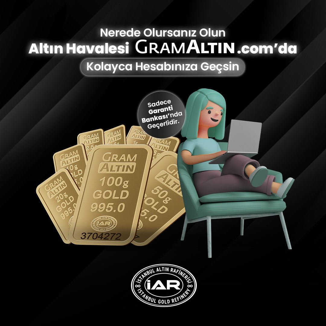 Nerede olursanız olun altın havalesi gramaltin.com’da kolayca hesabınıza geçsin. 

*Sadece Garanti Bankası’nda Geçerlidir.

#istanbulaltınrafinerisi #istanbulgoldrefinery #iar #altın #gramaltın #gold #garantibankası #havale