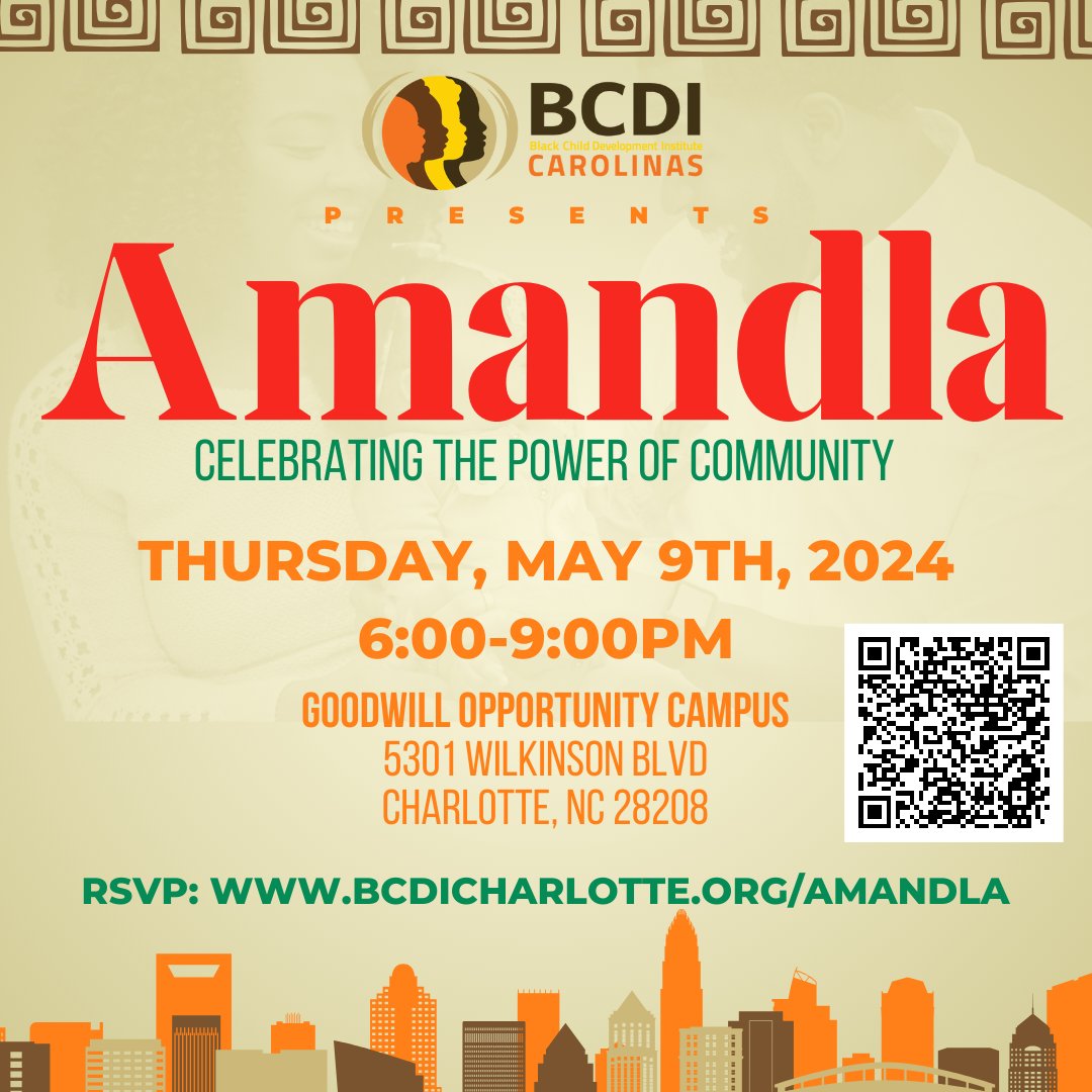 Join @BCDICarolinas for an evening of inspiration at the Amandla Awards Night! May 9th, 2024 6 PM - 9 PM Goodwill Opportunity Campus, 5301 Wilkinson Blvd Tickets Here: eventbrite.com/e/amandla-cele… #AmandlaAwards #PowerOfCommunity #CommunityChampions #TogetherWeWill @NBCDI