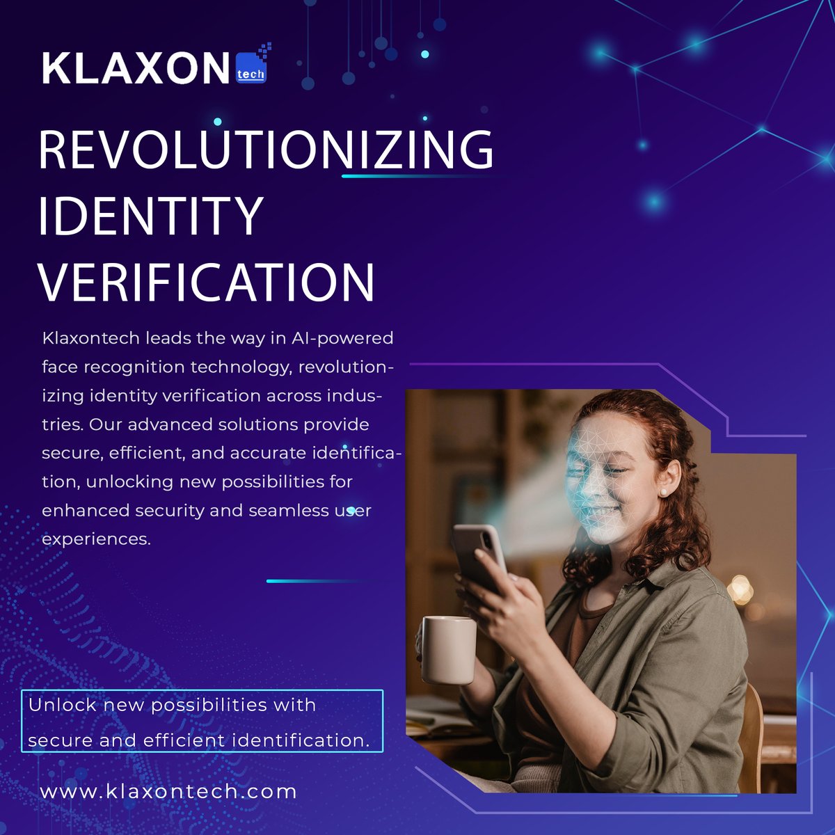 Revolutionize identity verification with AI face recognition by Klaxontech! 
Explore klaxontech.com to discover how our secure and efficient identification solutions are reshaping security standards. 
👤🔒 #FaceRecognition #Security #IdentityVerification #klaxontech