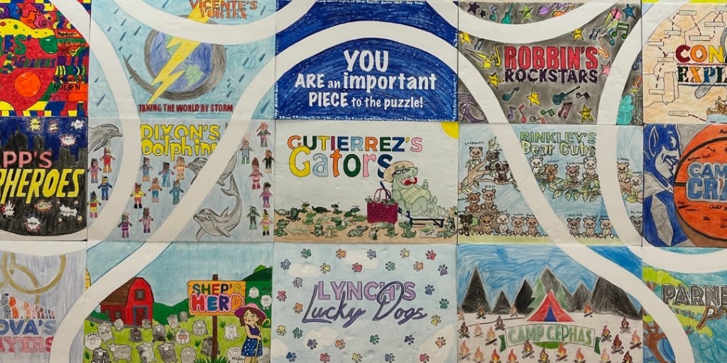 🎨 Vanstory Elementary's Art Teacher, Brandi Neighbors, orchestrated a fantastic collaborative project for Field Day! 🌟 Each class designed its unique banner, which came together beautifully to create an incredible art piece.