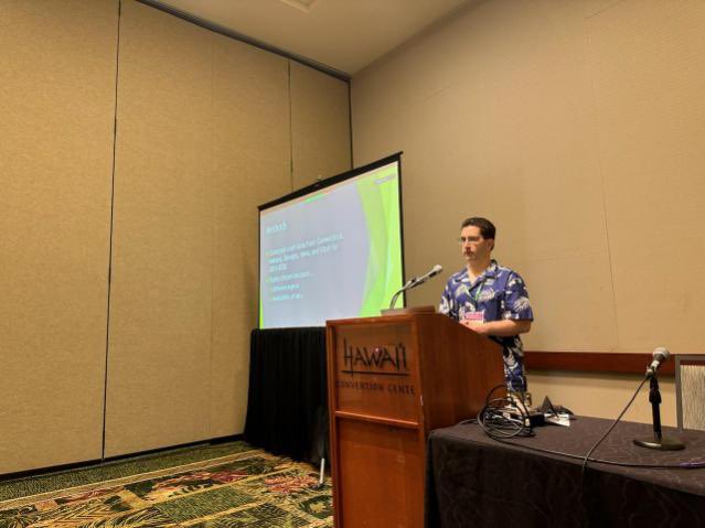 BSUGeography's tweet photo. Drs. Price and Call traveled to Honolulu for the AAG National Conference. "Oil Tourism and Heritage in California" and "Effects of COVID-19 Travel Restrictions on Automobile Crash Rates and Injuries", respectively, drew the attention of many. https://t.co/1vVl77Aevj