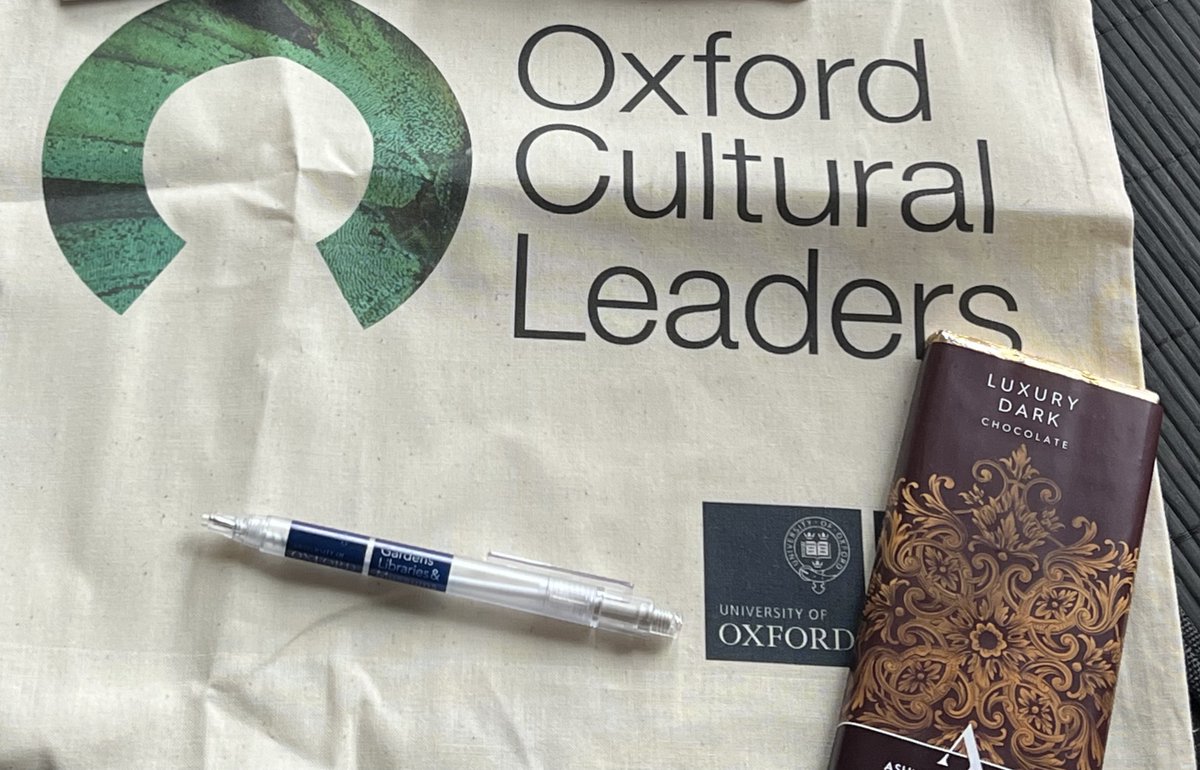 Just finished the first day of my Cultural Leaders course at @UniofOxford Such a wonderful group of people! Now I can start my chocolate 🤣