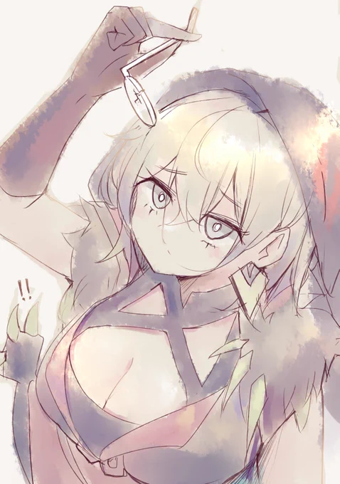 ひび割れたモノクルディアベルの雑描き 