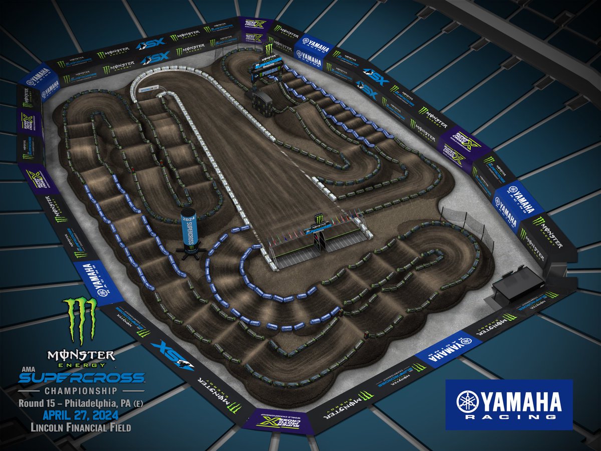 Philadelphia Supercross Round 15 - Track Map