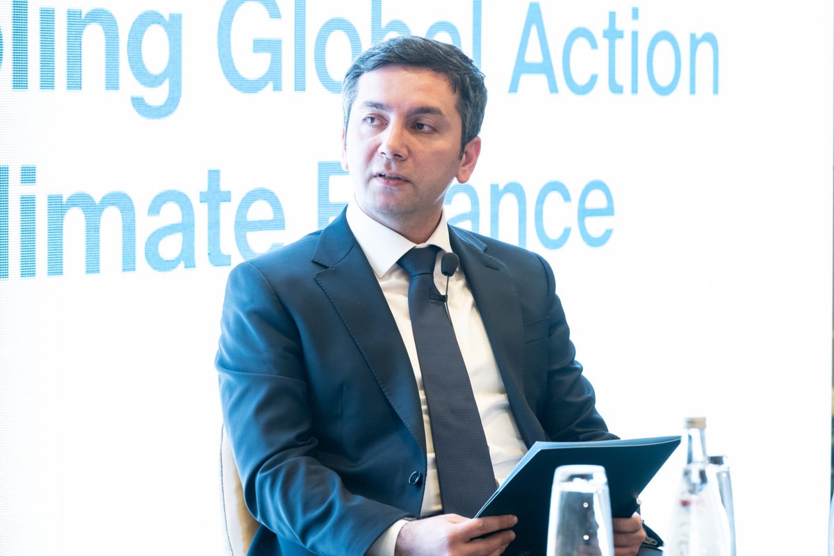COP29_AZ's tweet photo. Lead negotiator @YalchinRafiyev concluded the “Enabling Global Action for Climate Finance” dialogue with a discussion of the #COP29 Presidency’s negotiating priorities and the need for parties to come to Baku prepared to show their contributions to addressing the climate crisis. https://t.co/K7JTgrbPU6