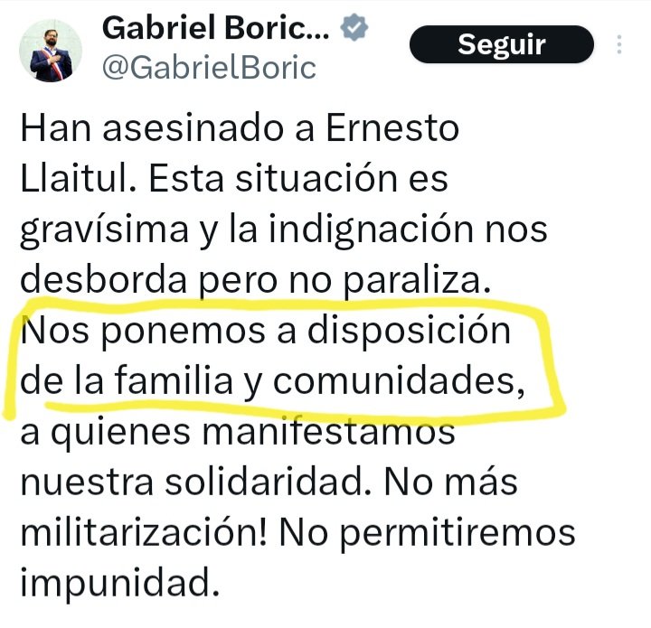 Declaran culpable a Hector Llaitul por delitos contra la Seguridad del Estado. Quedamos atentos a las declaraciones del subsecretario @DrManuelMonsalv y la ministra @Carolina_Toha además de preguntarle al Presidente @GabrielBoric si se pondrá a disposición de la Familia. 👇👇