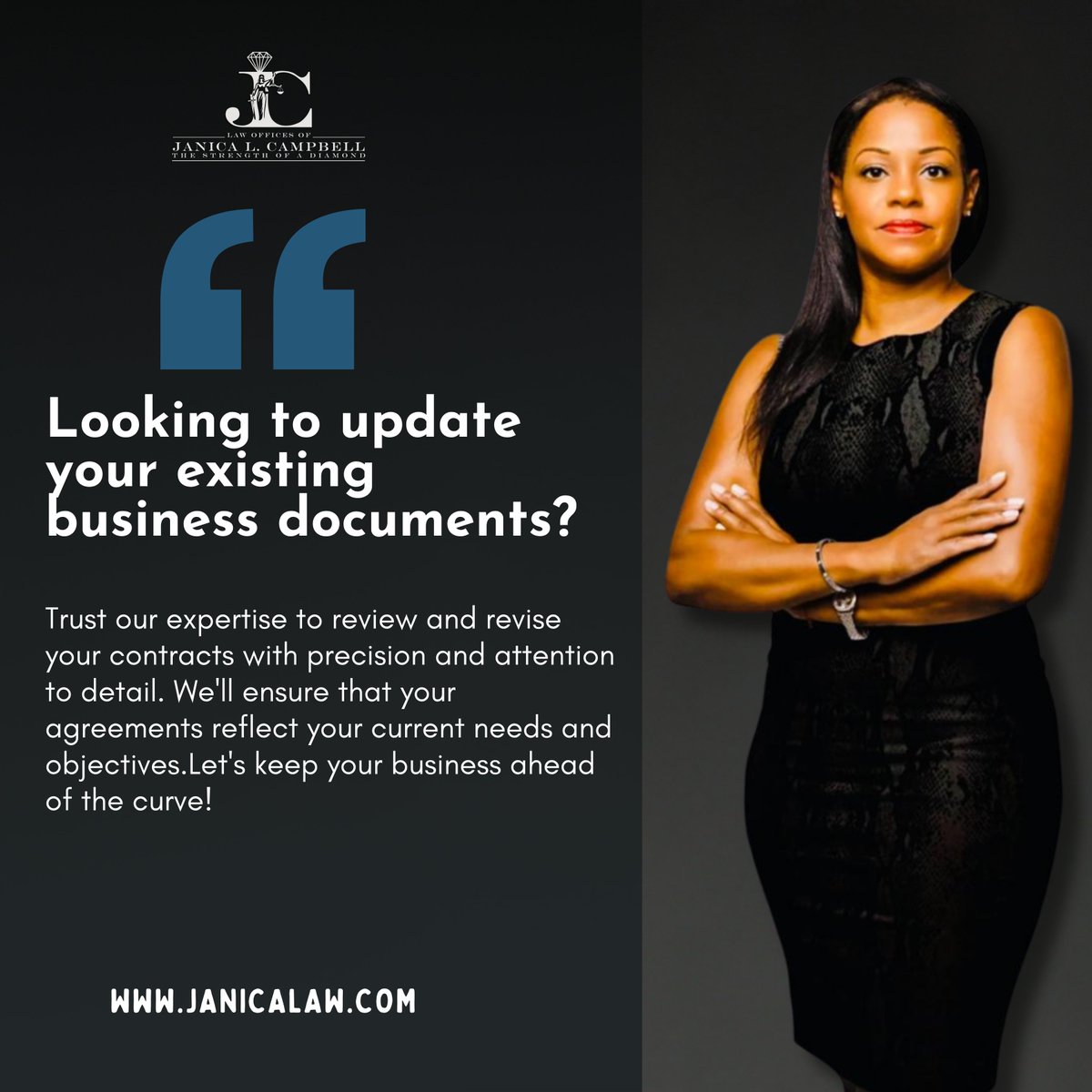 📝✨ Looking to update your existing business documents? Trust our expertise to review and revise your contracts with precision and attention to detail. We'll ensure that your agreements reflect your current needs and objectives. #LegalServices #BusinessSolutions #JanicaLaw #Law