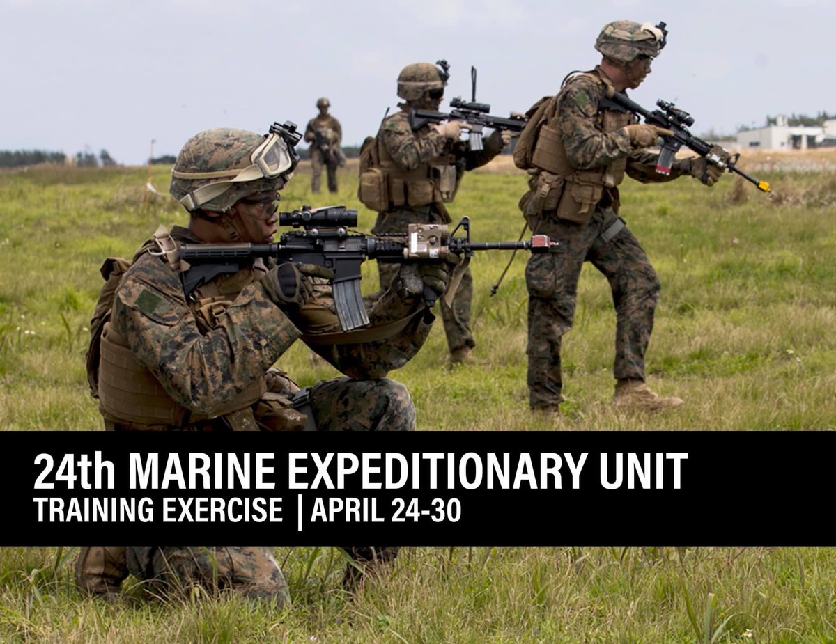 This week Marines with the 24th Marine Expeditionary Unit will conduct raid operations aboard MCRD Parris Island from April 24-30. Local residents of Beaufort and Port Royal can expect to hear and see rotary aircraft flying overhead during the duration of the exercise.