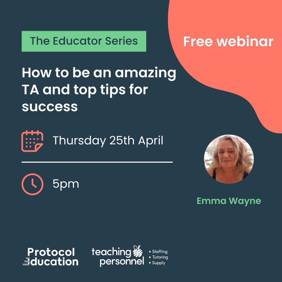 Are you a #TeachingAssistant or thinking about becoming one? ✏️ 

Join our webinar and learn about:
🔹 The importance of consistency
🔸 Providing crucial support to students
🔹 Nurturing independence within the TA role

Register here 👇 bit.ly/3xQ9wQ4

#edutwitter