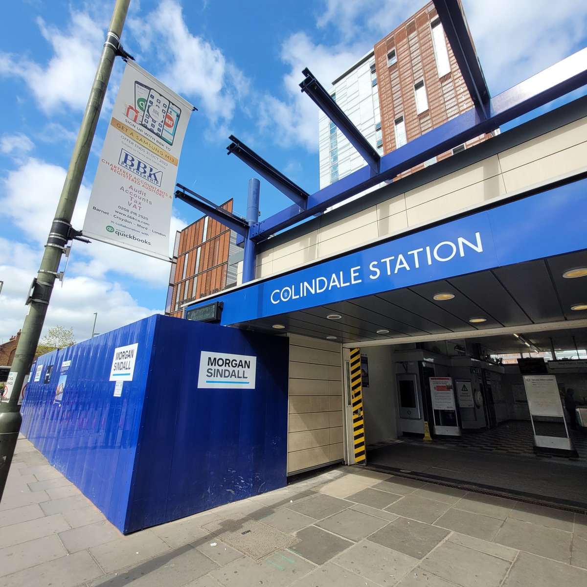 Passed through Colindale yesterday, so took some photos of the works at the Underground station....