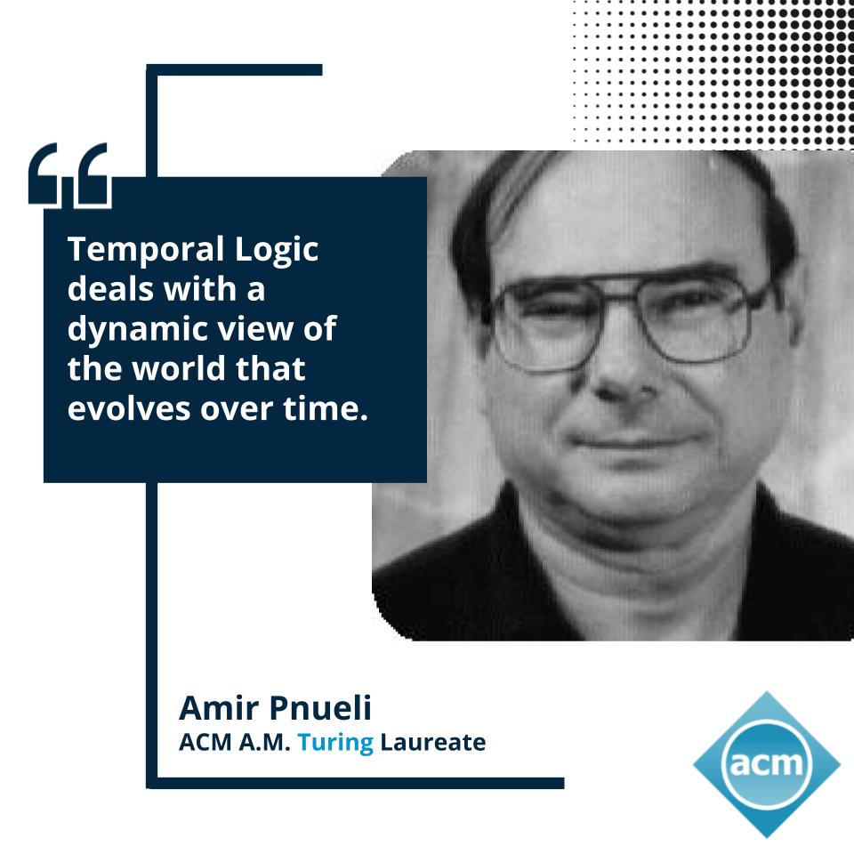 On this day in 1941, Amir Pnueli was born. He received the 1996 #ACMTuringAward for seminal work introducing temporal logic into computing science and for outstanding contributions to program and system verification: bit.ly/3vf1G19