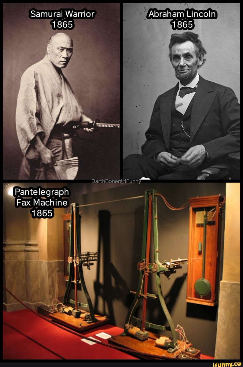 The samurai were officially abolished in Japanese society in 1867. 

The first ever fax machine, was invented in 1843. 

Abraham Lincoln was assassinated at Ford's Theater in 1865.

Which means there was a 22 year window in which a samurai could have sent a fax to Abraham Lincoln