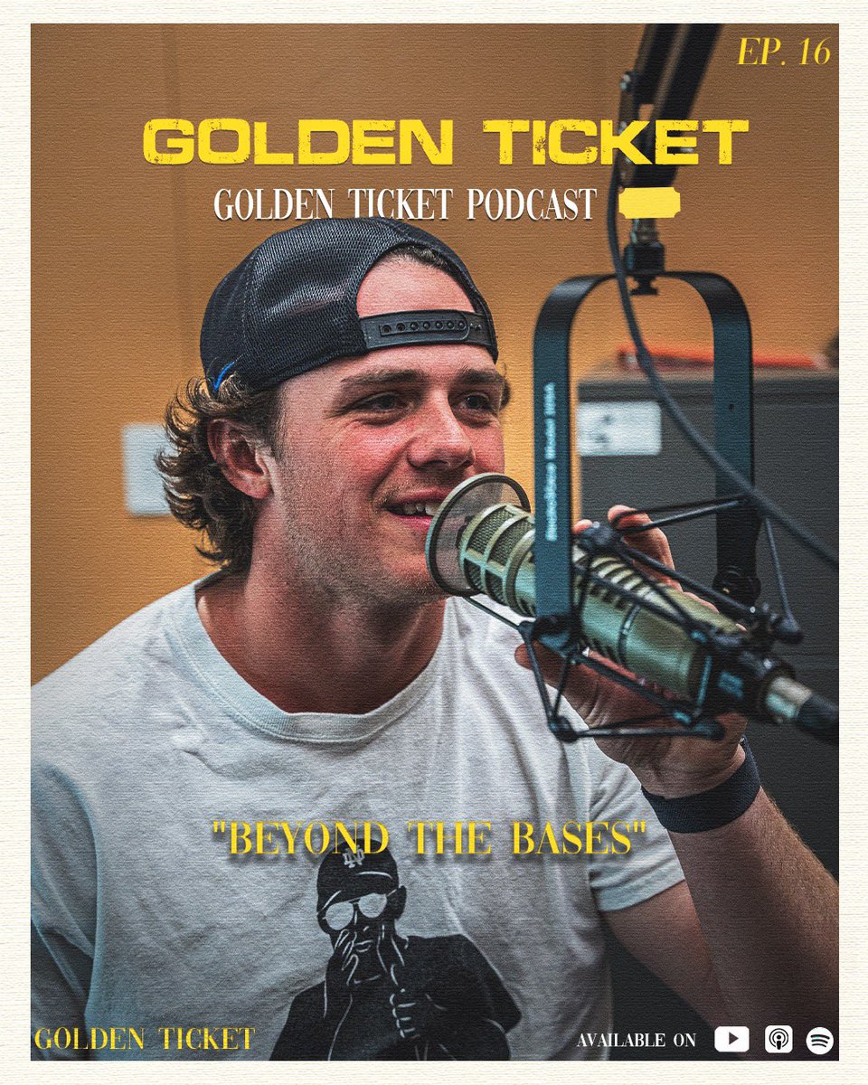 EPISODE 16 IS LIVE 🏆🎟️

“Beyond The Bases” - Ft. @MattBedford20 

Matt shared his baseball journey and how he is making an impact in his home community. Matt spoke a lot about his gratitude for all the little things that have gotten him to where he is today. #GoldenTicket