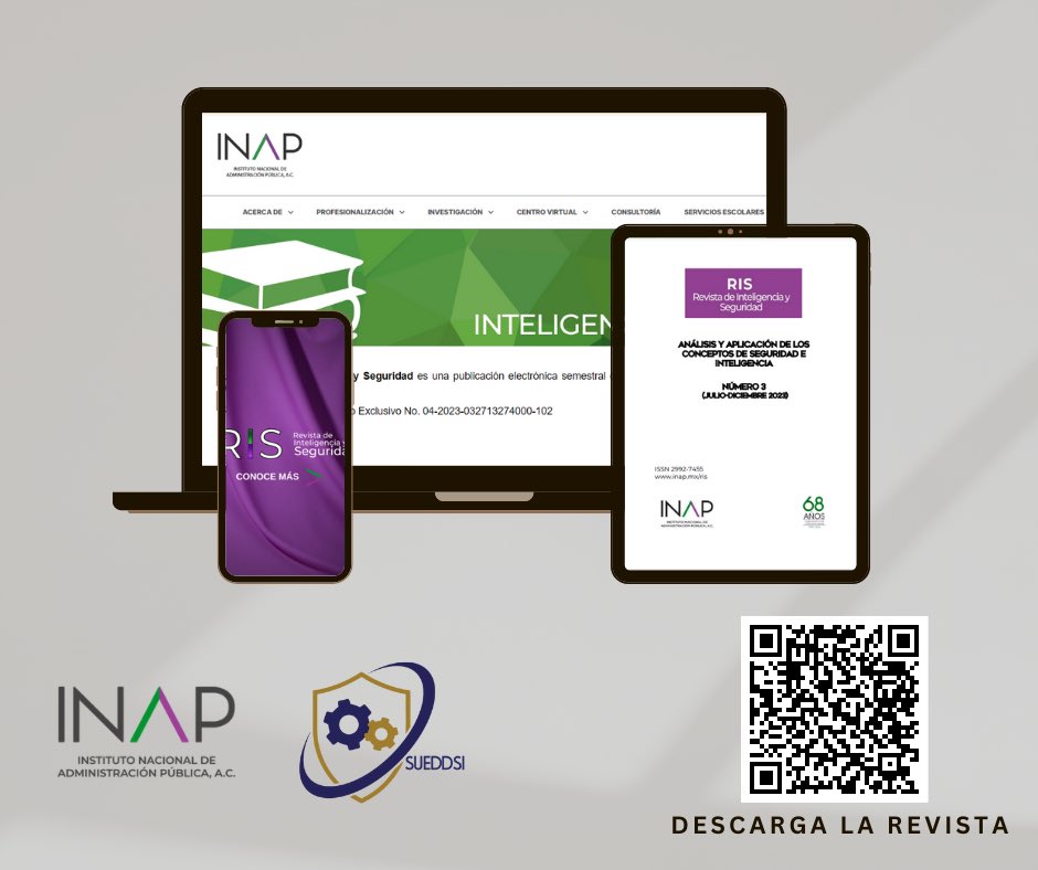 SUEDDSI_UNAM's tweet photo. ¡Excelente inicio de semana! 

Compartimos con ustedes el nuevo número de la Revista de Inteligencia y Seguridad #RIS del @inap_mx ; en el cual escriben miembros del #SUEDDSI.

Pueden consultarle en este link 👇

https://t.co/o4GqB4rkH5

O a través del código QR de la imagen. https://t.co/ygMAlePRJd