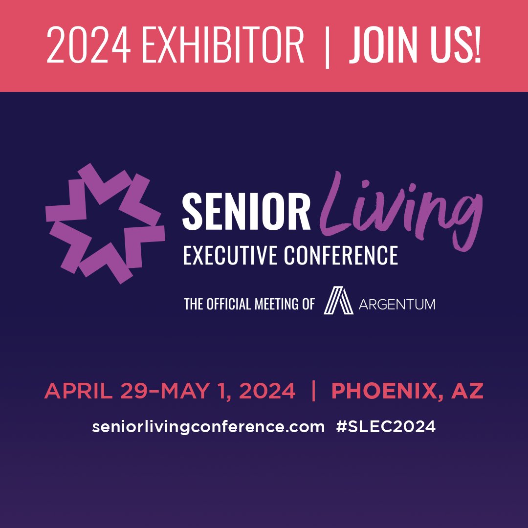 We’re going to Phoenix April 29–May 1 for the 2024 Senior Living Executive Conference, the official meeting of @Argentum. Come see us at booth 3029!
#SLEC2024 #SeniorLiving #PostAcuteCare