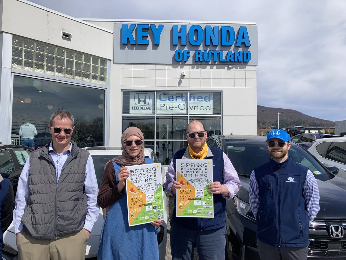 Meet your 2024 Sprockets Sponsors!
Thank  you so much to #KeyHondaofRutland for being our Yellow Brick Road  sponsor this year. 
#hpcspringsprockets #funride #funwalk #endhomelessness #mtbvt #pinehillpark