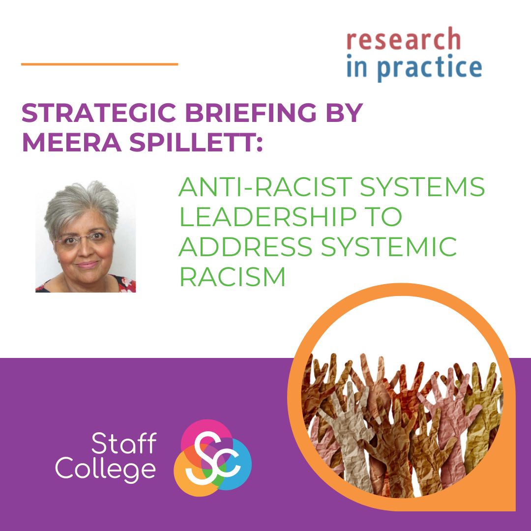 Anti-racist Systems Leadership to Address Systemic Racism
Through insightful case studies& practical tools, this publication empowers leaders to champion anti-racist practices
researchinpractice.org.uk/all/publicatio…
#staffcollege #AntiRacistLeadership #EquityForAll #TogetherWeCan #SystemicChange