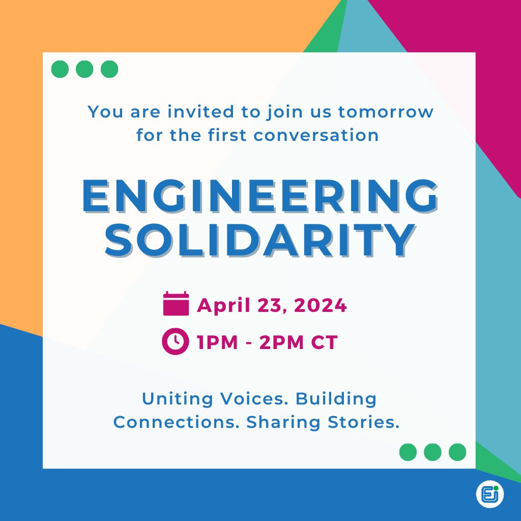 🔊 If you have opinions on how anti-DEI legislation is impacting engineering education, we need to hear from you. Come share your experiences: us02web.zoom.us/j/84529804356?…

#InclusiveEngineering #TechDiversity #DEI #Equity #STEMEducation #WomenInEngineering #DEI #Education
