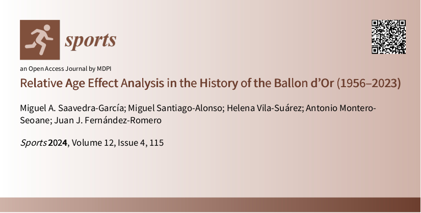 Relative Age Effect Analysis in the History of the Ballon d’Or (1956–2023) mdpi.com/2761136 #mdpisports a través de @Sports_MDPI A pronounced RAE at the global level. However, the longitudinal analysis revealed variations in the behavior of the RAE over time