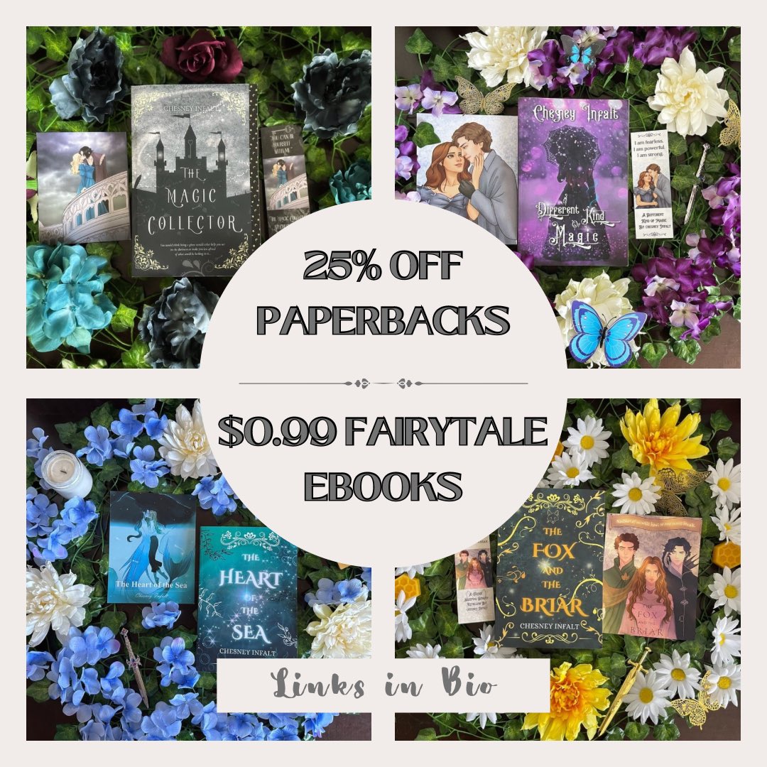 Sales galore!

$0.99 Fairytale ebooks:

mybook.to/Caspian

mybook.to/thefoxandthebr…

25% off signed paperbacks with bookmarks and art prints:

etsy.com/shop/ChesneyIn…