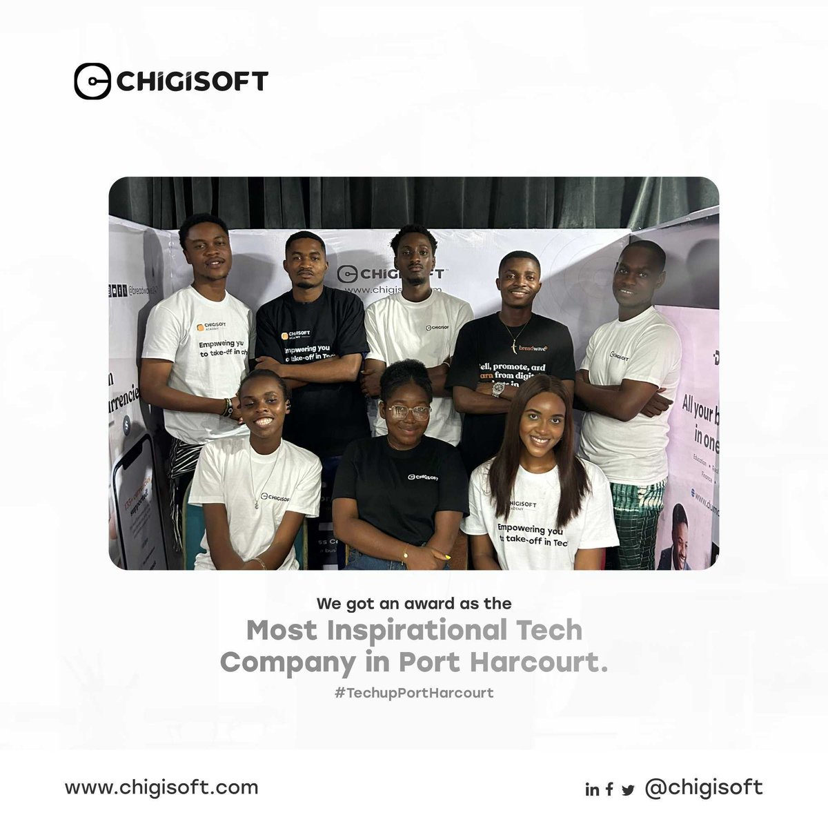 chigisoft's tweet image. Chigisoft has been named ‘The Most Inspirational Tech Company’! at the Tech-Up Port Harcourt event hosted by Harvoxx
A testament to the fact that the little things we do in our corner for the advancement of humanity will not go unrecognized as the impact resounds
#award #Inspire