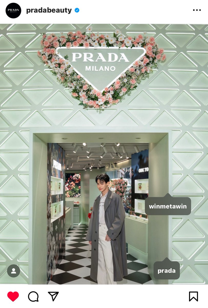 'Join Prada Ambassador Win Metawin as Prada Beauty reveal its inaugural Pop-up store in Hong Kong 🇭🇰 '

WIN PRADA BEAUTY HK 
#PradaBeautyxWin  #PradaBeauty #RethinkingBeauty  #PradaBeautyHK #winmetawin @winmetawin
#Prada #PradaxWin