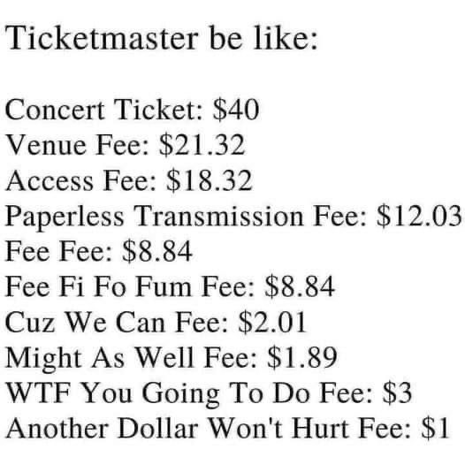 Fee fee fi foe fom
#TicketBastard