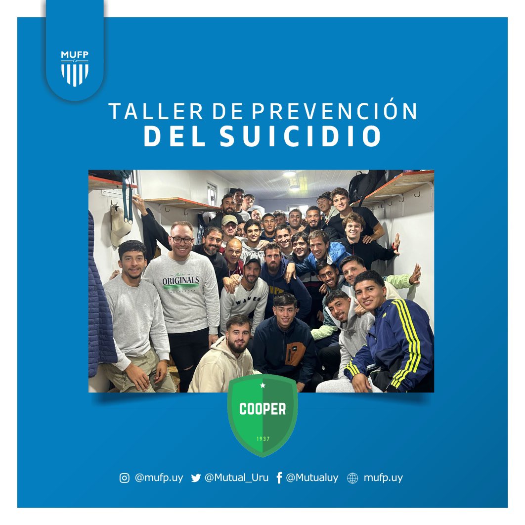 📖 𝐌𝐀́𝐒 𝐓𝐀𝐋𝐋𝐄𝐑𝐄𝐒 Hoy realizamos para los futbolistas de C. S. Cooper el Taller de prevención del suicidio. Gracias a los que participaron y se interesaron por una problemática que nos involucra a todos día a día. #MásSaludMental