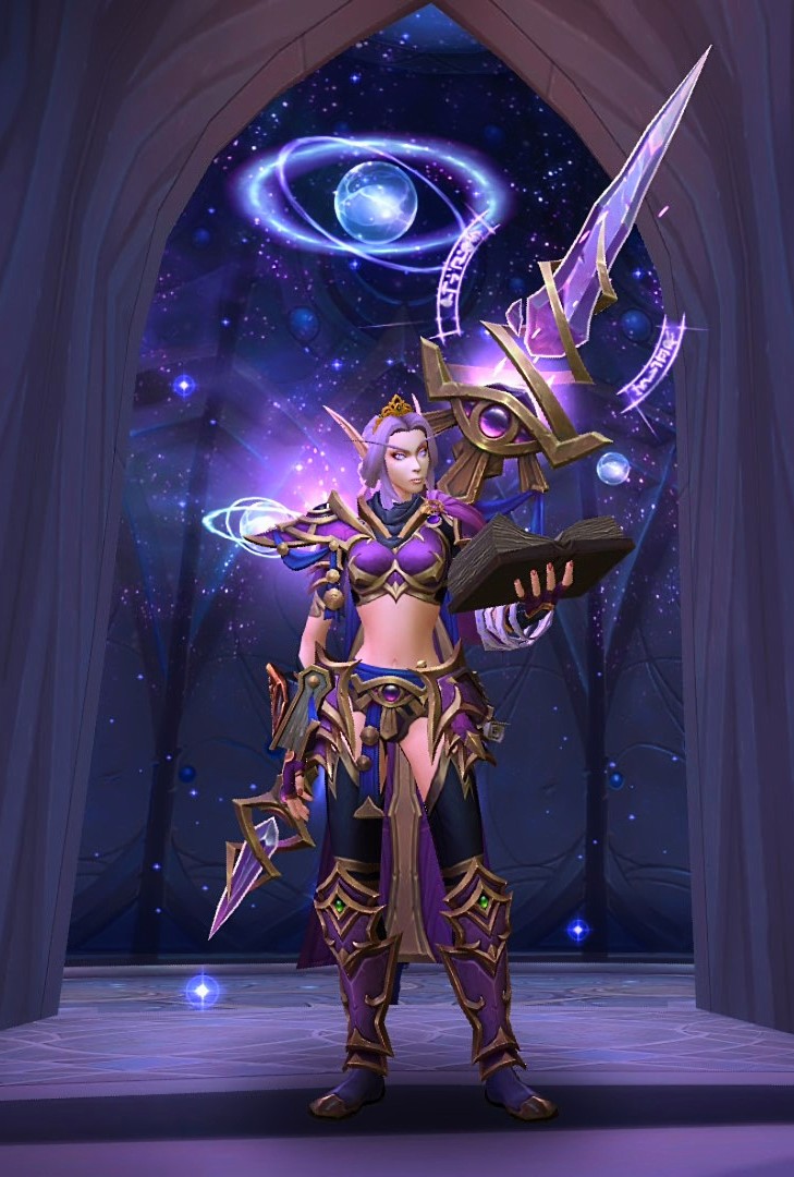 NovaValkyrieArt's tweet photo. @Warcraft happy #MogMonday ! my astromancer ( arcane mage ), Novarha! ☪️ 💜 🔮 https://t.co/PmqtZzgxts