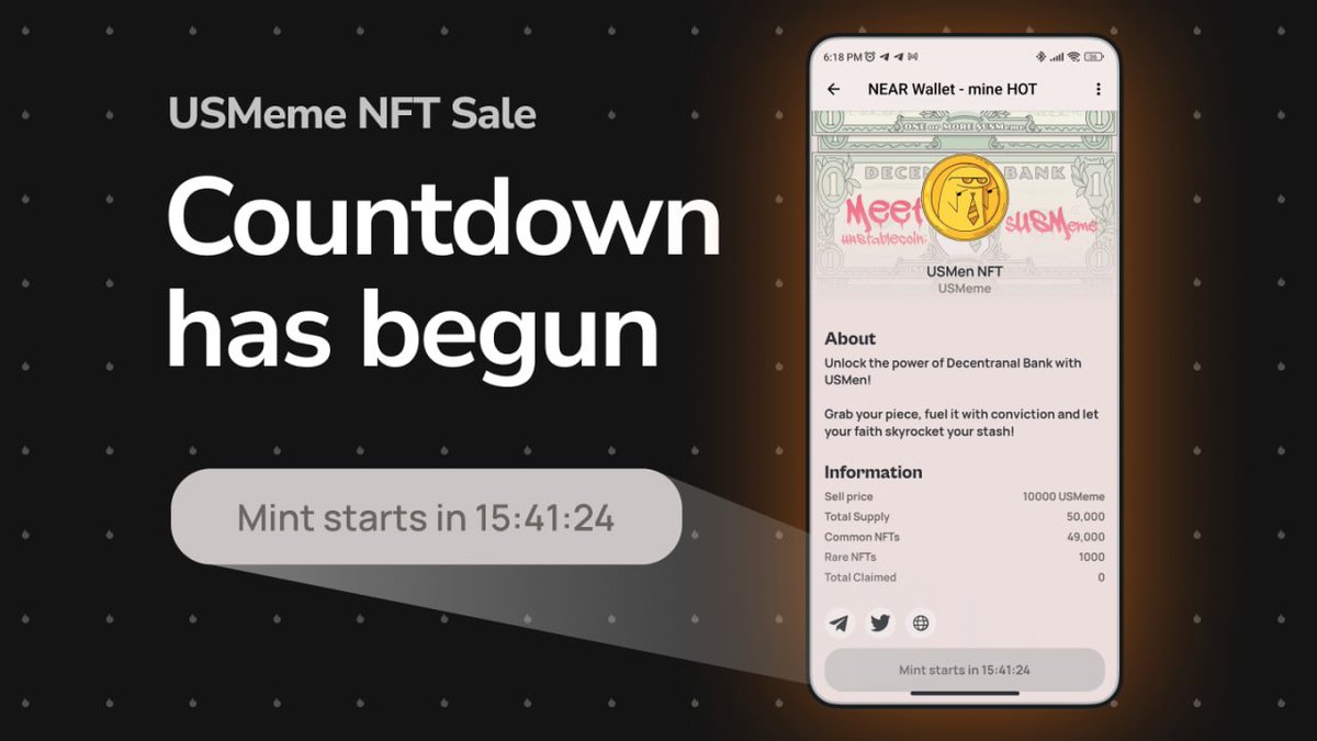 Timer for @USM_eme NFT sale has started! ⌛️ 💛 Are you ready to stress test the blockchain again?