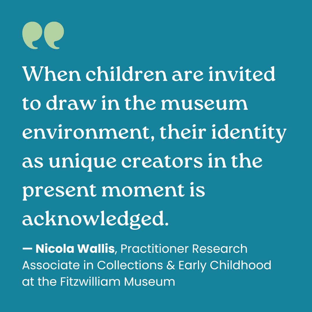 ✏️ New NSEAD blog: Nicola Wallis, Practitioner Research Associate in Collections & Early Childhood at @FitzMuseum_UK explores the potential of drawing as a manifestation of children’s physical, cognitive, social, and emotional experiences. Read now 👇 nsead.org/publications/b…