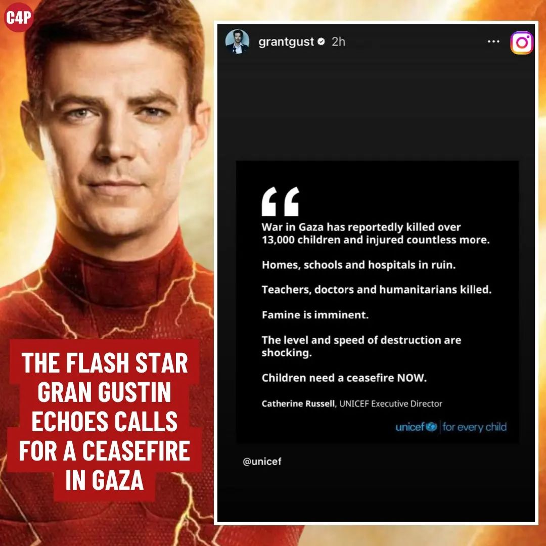 The Flash Star Grant Gustin ( @grantgust ) echoes calls for a ceasefire in Gaza.

#theflash #grantgustin #film #movie