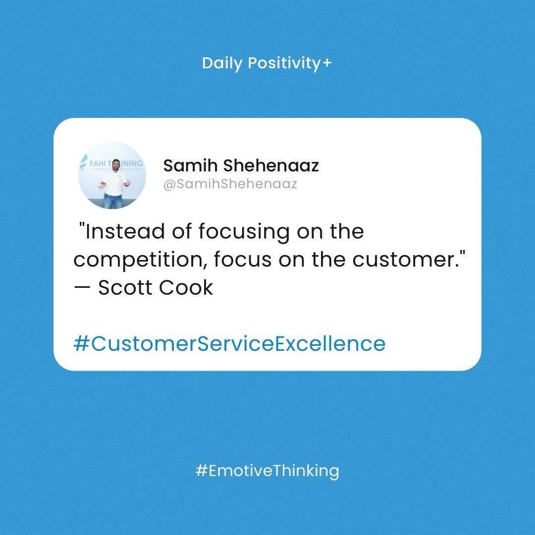 'Instead of focusing on the competition, focus on the customer.' — Scott Cook

#customerlove #customerservice #customerappreciation #customerfeedback #CustomerSatisfaction #customer