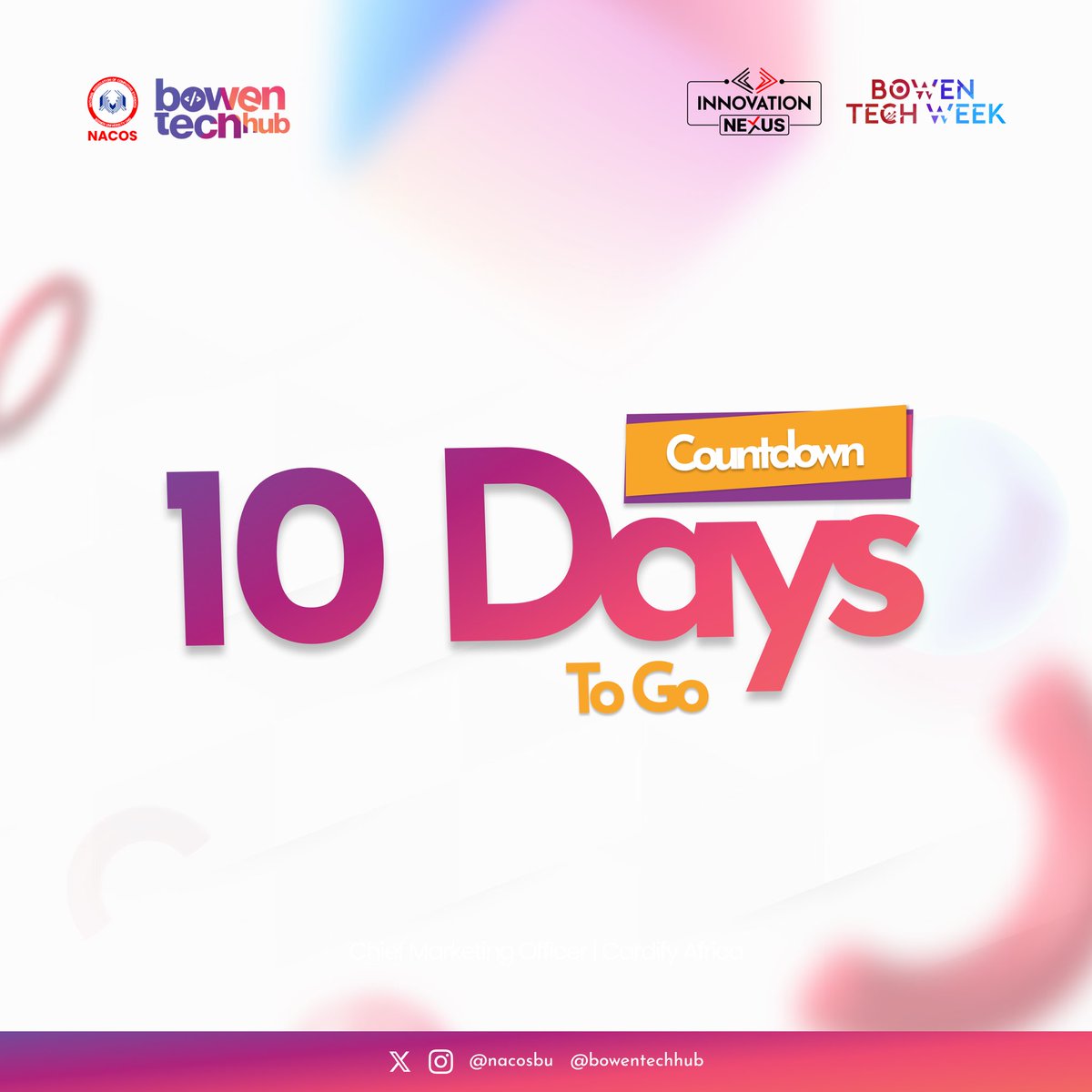 Only 10 days left until the big day !!⏰ 🎉Get ready to ignite excitement and anticipation as we countdown to an unforgettable BOWEN TECH WEEK!!!#10DaysToGo #bowenuniversity #bowen #techweek #tech #bowentechweek24