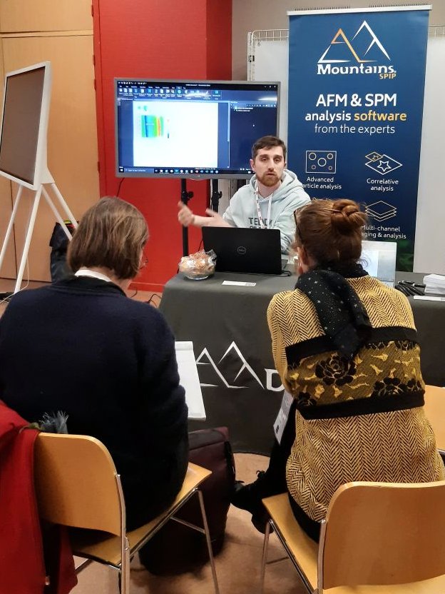 _DigitalSurf's tweet image. We're thrilled to be exhibiting at the Forum for Near-Field Microscopy in Lyon, France and meeting members of the French-speaking #SPM community.
Mathieu is our expert for your #AFM image processing, feel free to bring him your data.
Here's to a great event!
#analysissoftware