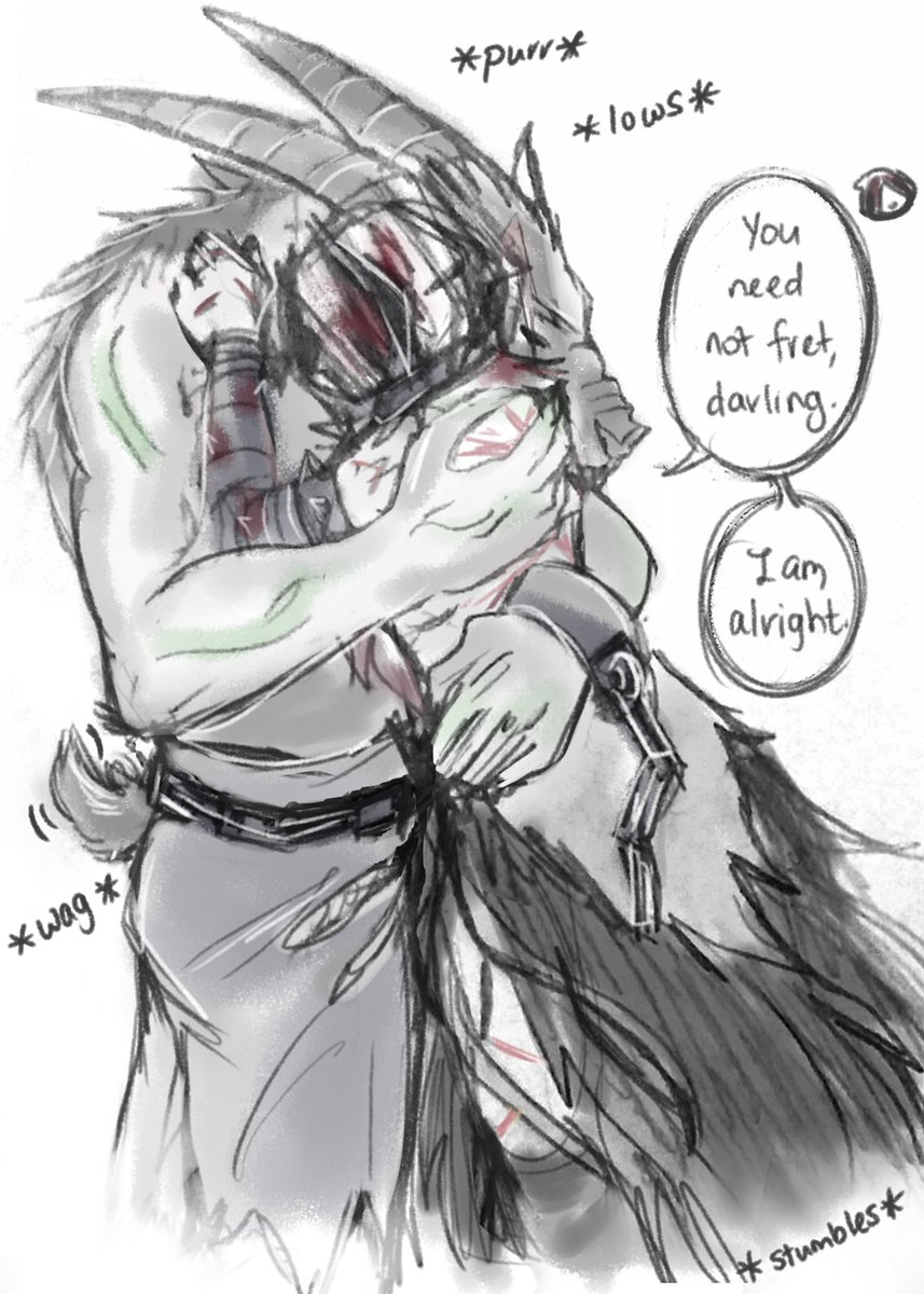 Drawing #abomination x #flagellant hugs 
because I need it 🫂💕❤️‍🩹 #darkestdungeon