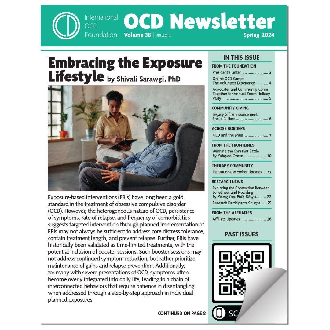 Our Spring newsletter has hit the stands!  Read today for articles on Online OCD Camp, OCD and the Brain, Legacy Gifts and so much more! Visit iocdf.org/newsletter to sign up to receive the digital newsletter!