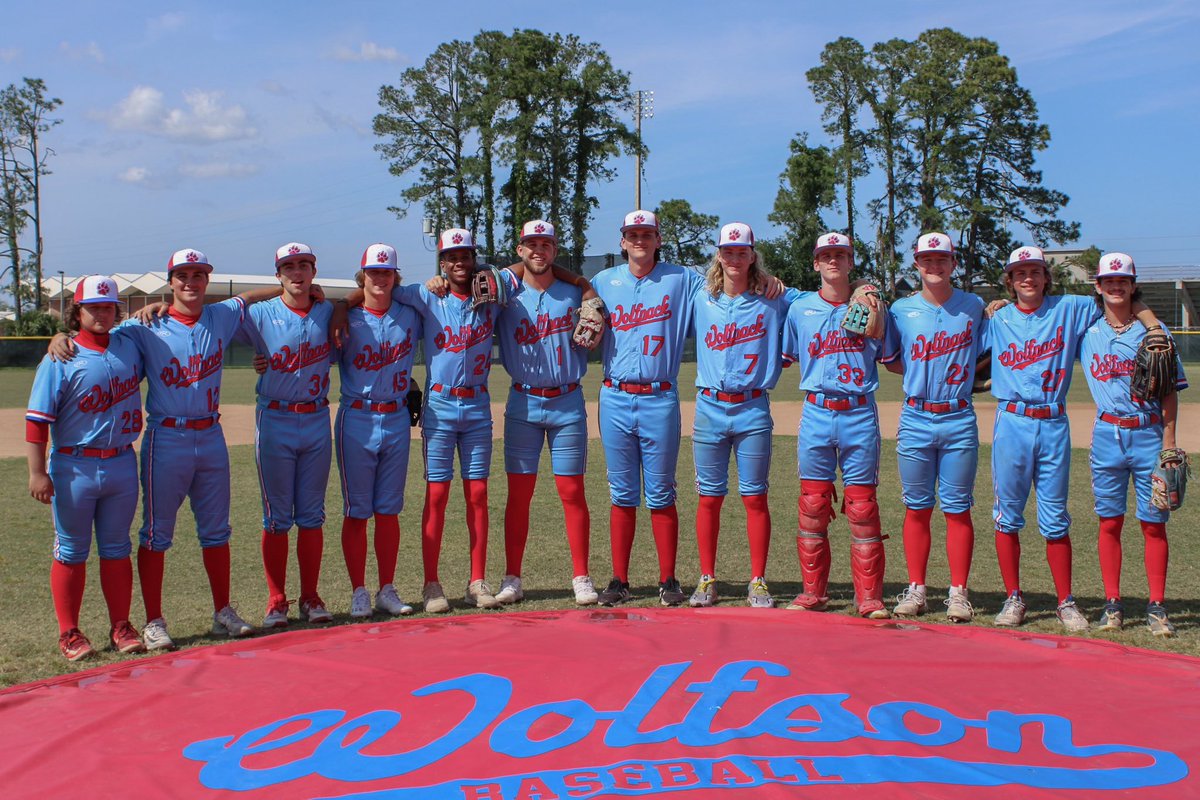 12 for ‘24. This senior class has a massive hand in the resurrection of our baseball program. Their heart and soul are leaving Wolfson a better place. Thank you, gentleman. We are forever grateful ♥️💙🐺🐾⚾️
