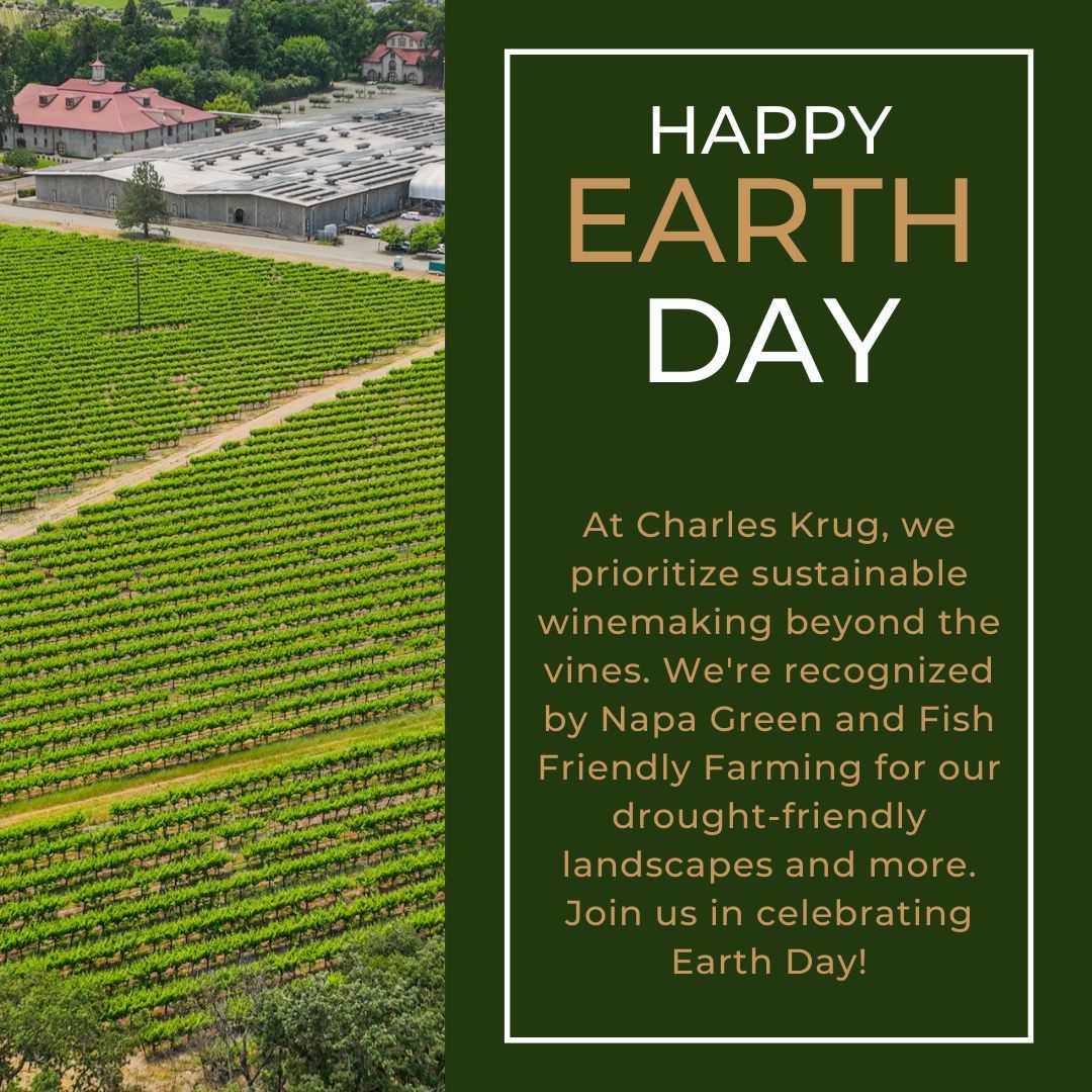 #HappyEarthDay from Charles Krug Winery!🌎 Today, raise your glasses to our planet & the harmony between nature & delicious wine. 

Explore more of Charles Krug Winery!
l8r.it/h0wL

#sthelena #napavalley #winecountry #earthday2024 #earthday #gogreen #visitnapavalley