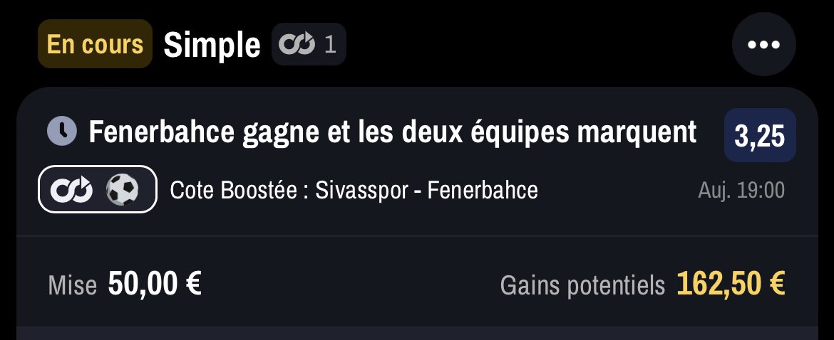 LightPronos's tweet photo. #SuperLigue 19h00 🇹🇷
Sivasspor vs Fenerbahce
Fenerbahce et BTTS @3.25 (0.5%)
C’est @3.19 sur les books de référence HA, mais surtout c’est un bet que j’aime beaucoup. Fenerbahce garde très peu de CS (1 sur les 9 derniers matchs). Sivasspor marque pas mal surtout vs les gros (but vs Trabzon, vs Besiktas, vs Galatasaray et vs Fenerbahce a l’aller)
RT et ❤️ si tu suis !