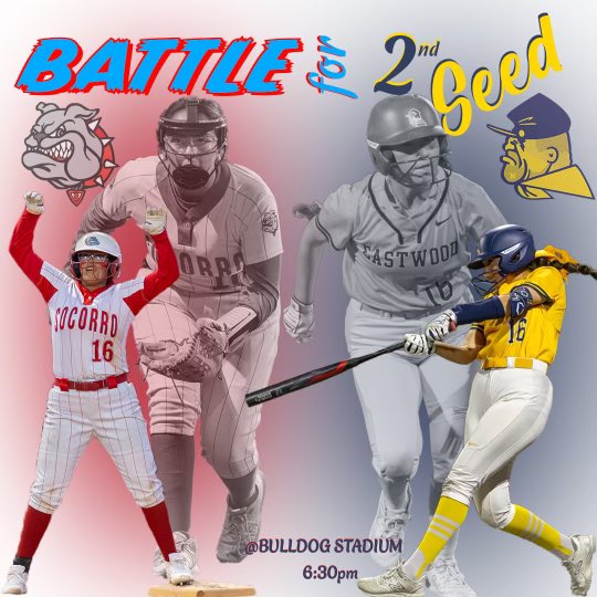 Battle for 2nd seed takes place tonight at Bulldog Stadium! Huge game for both teams! Time to fill up the stands! Go out and Support! You wont regret it! @Coach_E_Cano @Socorro_HS @soneal_SHS