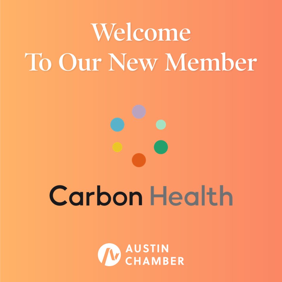 Welcome to new Chamber member Carbon Health! Carbon Health operates two urgent care centers in Austin: one in the Arboretum and another off Bee Cave in Westlake. You can learn more about Carbon Health at hubs.ly/Q02tFwp40