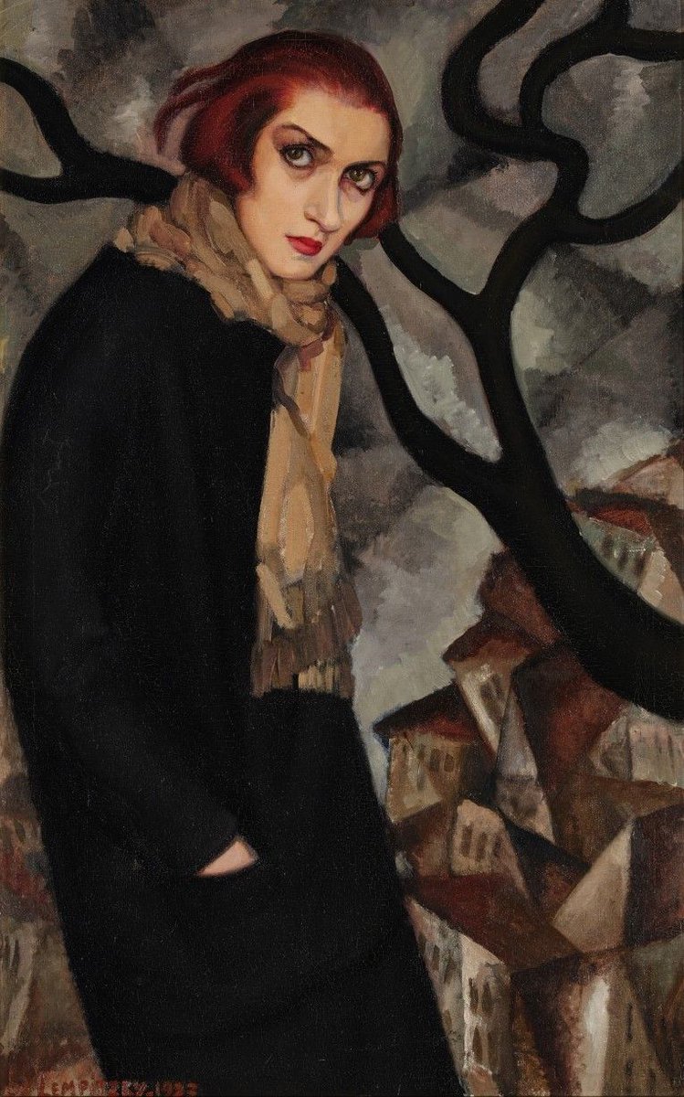 Tamara Łempicka - Smutek (olej na płótnie, 114,9 x 72,4 cm), 1923, © Tamara de Lempicka Estate. #PolishMastersofArt #TamaraLempicka