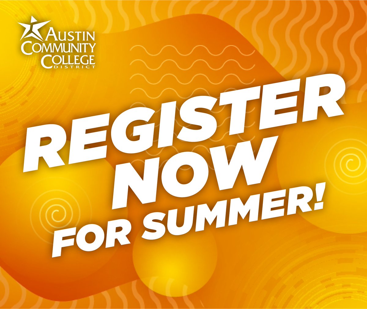 Whether you’re taking a few classes for fun or staying on track to hit your education and career goals, summer classes with ACC are here for you! 💜 Registration is open for all. Your next educational or career step is waiting for you! ➡️ austincc.edu/summer ☀️