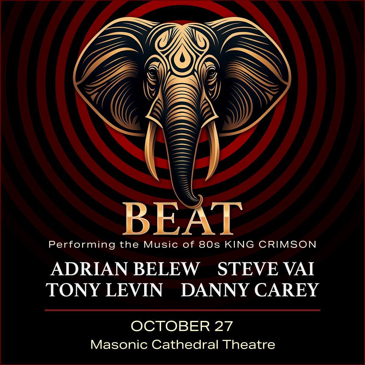 🚨VENUE UPDATE🚨 Due to popular demand, the Official BEAT tour at @RoyalOakMusic will now be at the Masonic Cathedral Theatre on October 27th. Tickets valid for Royal Oak WILL be valid for this show. Tickets are now on sale: buff.ly/447Emzz