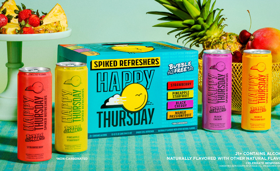 BeverageInd's tweet image. Named in honor of the unofficial start of the weekend, the 4.4% ABV Happy Thursday comes in four non-carbonated flavors. #HappyThursday #MolsonCoors #GenZ #SpikedRefreshers

brnw.ch/21wJ3Nr