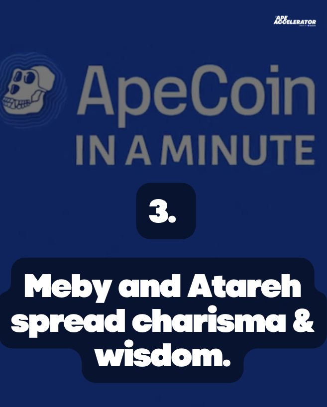 3. The Legendary Duo @atareh + @mebynetta Thank you Meby and Atareh. Your 1-minute weekly ApeCoin updates are incredible 🫶